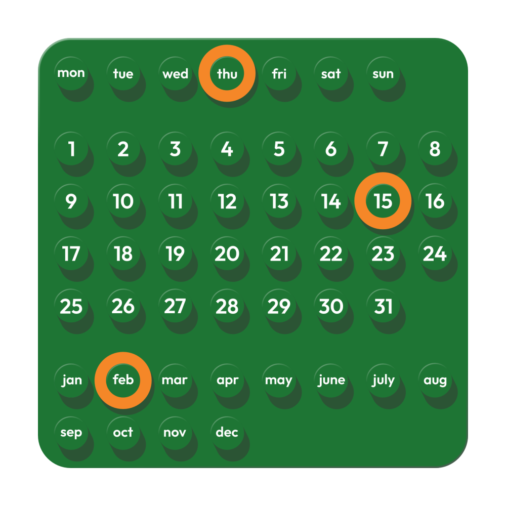 DAIMÉ Perpetual Calendar GREEN